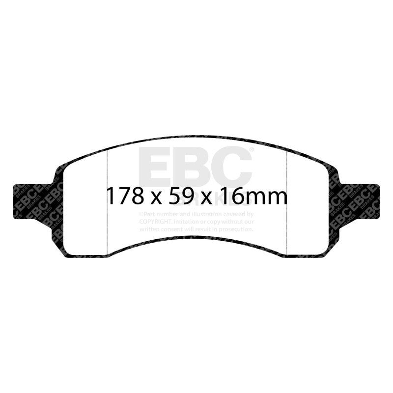 EBC 08+ Chevrolet Traverse 3.6 Greenstuff Front Brake Pads