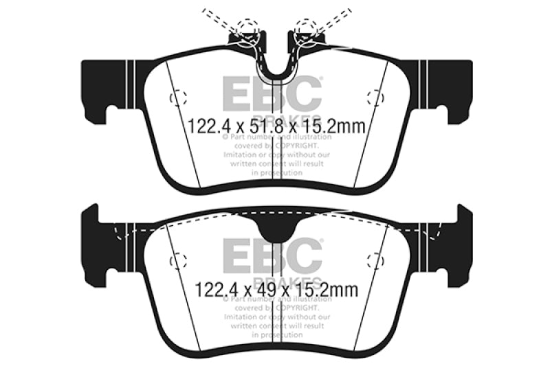 EBC 2017+ Volvo S90 2.0L Turbo Ultimax2 Rear Brake Pads