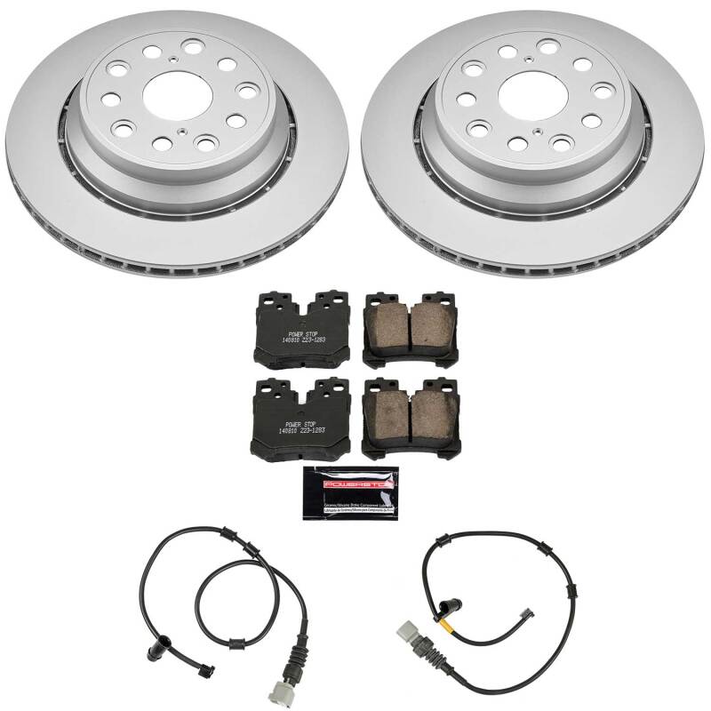 Power Stop 10-17 Lexus LS460 Rear Z23 Coated Brake Kit