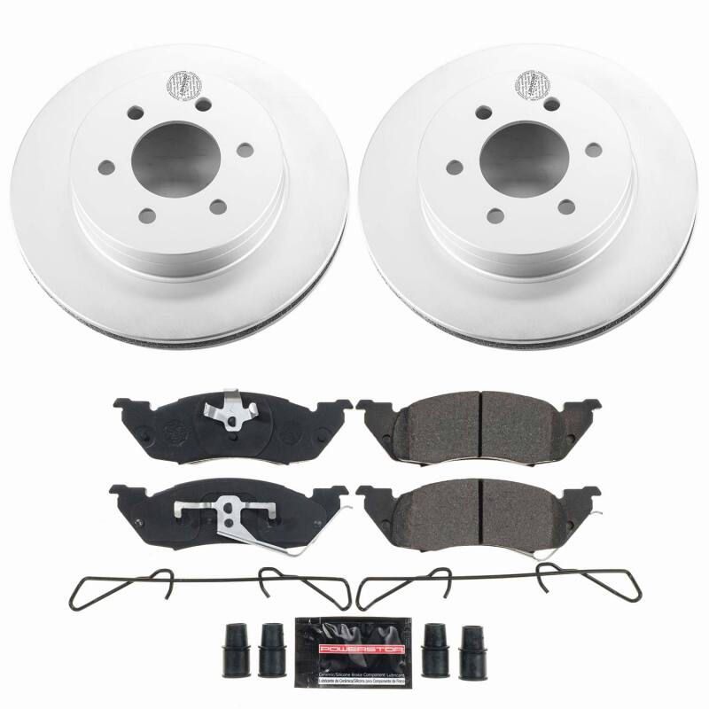 Power Stop 97-98 Dodge Dakota Front Z23 Coated Brake Kit