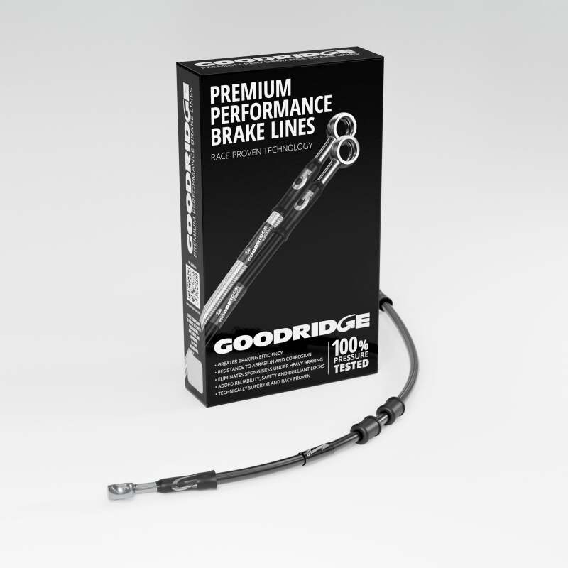 Goodridge 15-16 HD FLTRX/S Road Glide +8in Clutch Line Kit - Black