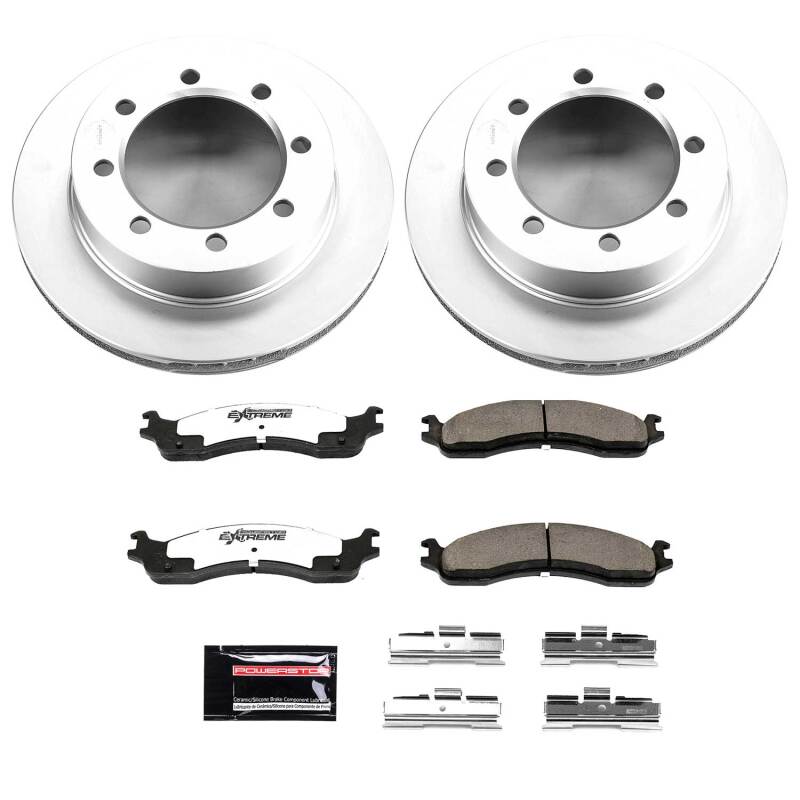 Power Stop 95-99 Ford F-250 Front Z36 Coated Truck & Tow Brake Kit