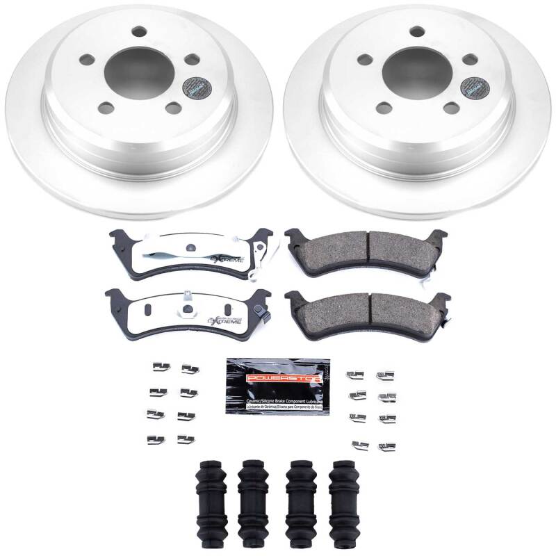 Power Stop 93-98 Jeep Grand Cherokee Rear Z36 Coated Truck & Tow Brake Kit
