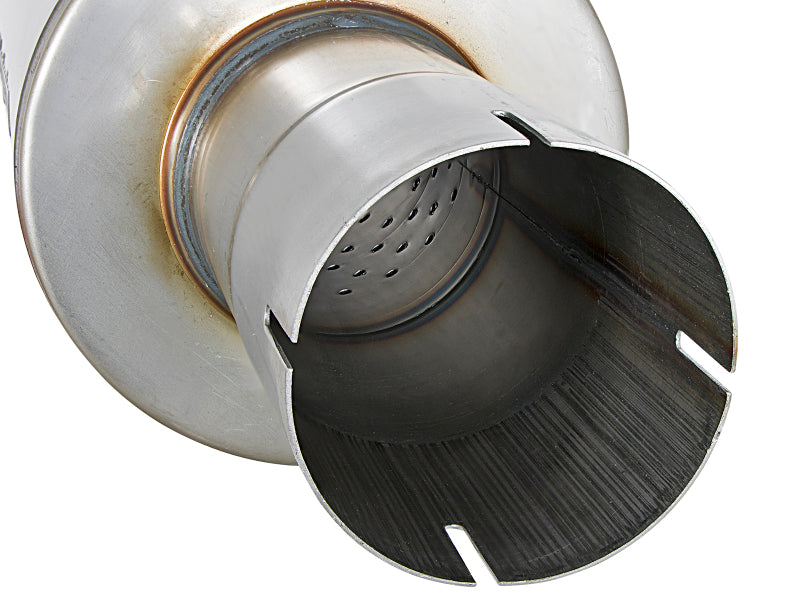 afe ATLAS Muffler 3-1/2 IN ID Center/Center x 7 IN Dia. X 16 IN L - Round Body