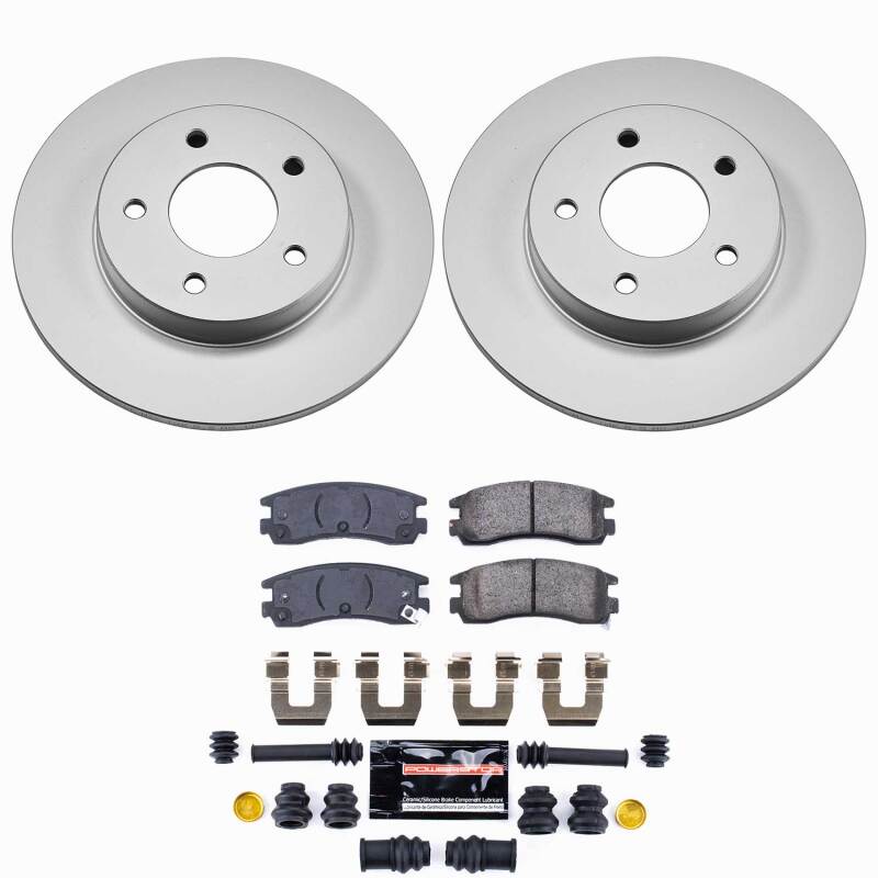Power Stop 94-96 Cadillac DeVille Rear Z23 Coated Brake Kit