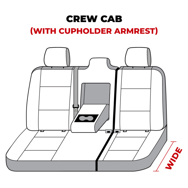 Covercraft 19-24 Dodge Ram 1500 Polycotton SeatSaver Custom Second Row Seat Covers - Taupe