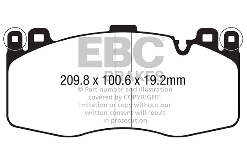 EBC 15-19 BMW X5M 4.4TT (F85) Redstuff Front Brake Pads
