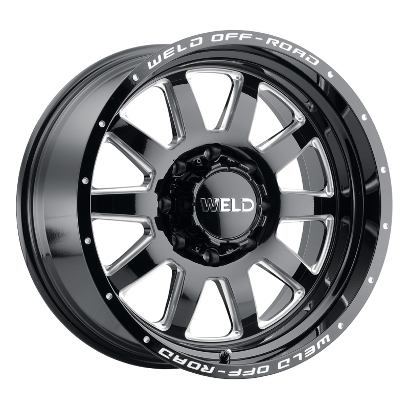 Weld Stealth 20x10 / 8x180 / 4.75 BS / 124.3 HB - Gloss Black Milled - Non-BL Wheel