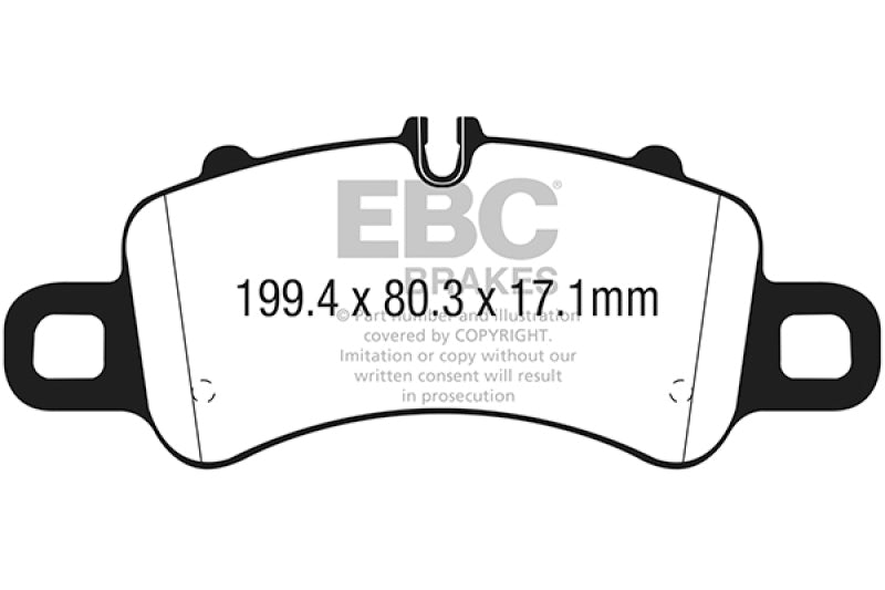 EBC 17-18 Porsche 718 Boxster 2.5L Redstuff Front Brake Pads