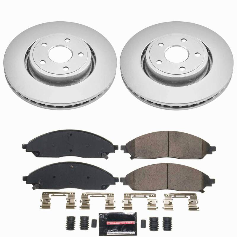 Power Stop 22-24 Jeep Grand Cherokee Front Z23 Coated Brake Kit