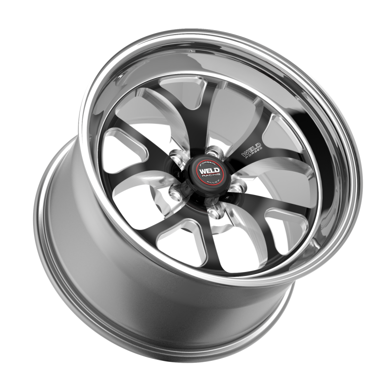 Weld S76 17x10.5 / 5x112 / 7.3 BS / 3.18 HB - Black Center - Polished Shell - Non-BL Wheel