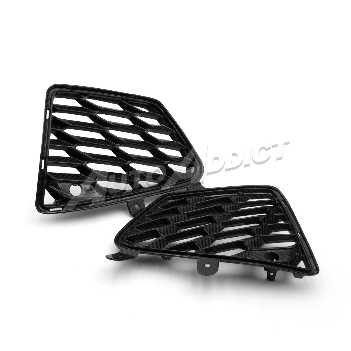 Auto Addict USA C8 Stingray Dry Gloss Carbon Fiber Rear Bumper Grille Vent Pair - View 6