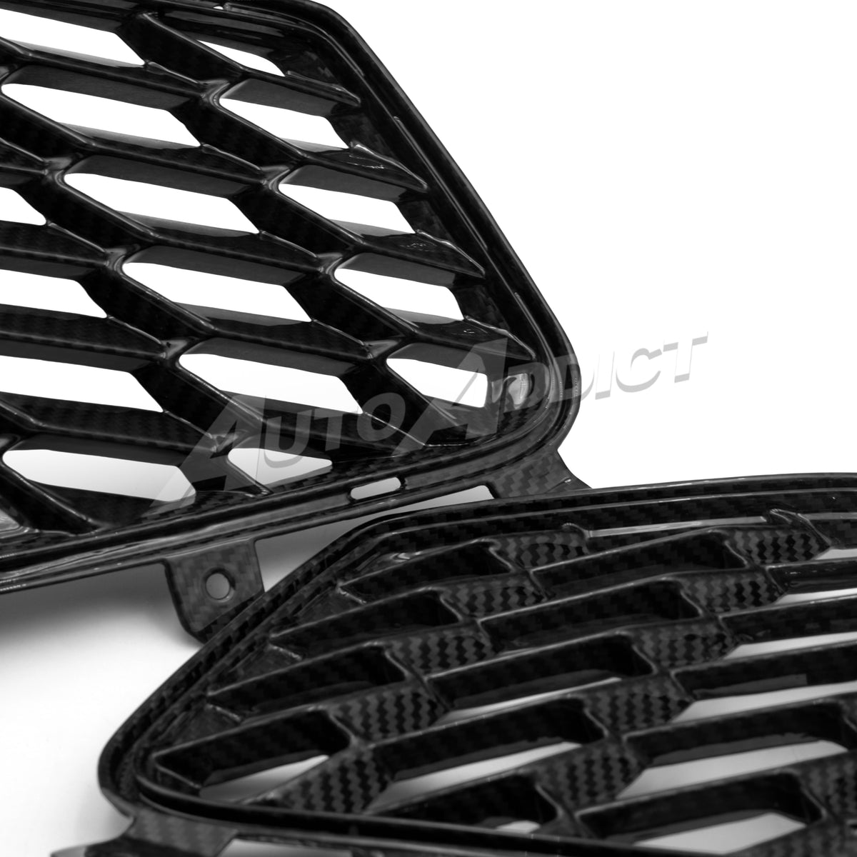Auto Addict USA C8 Stingray Dry Gloss Carbon Fiber Rear Bumper Grille Vent Pair - View 5