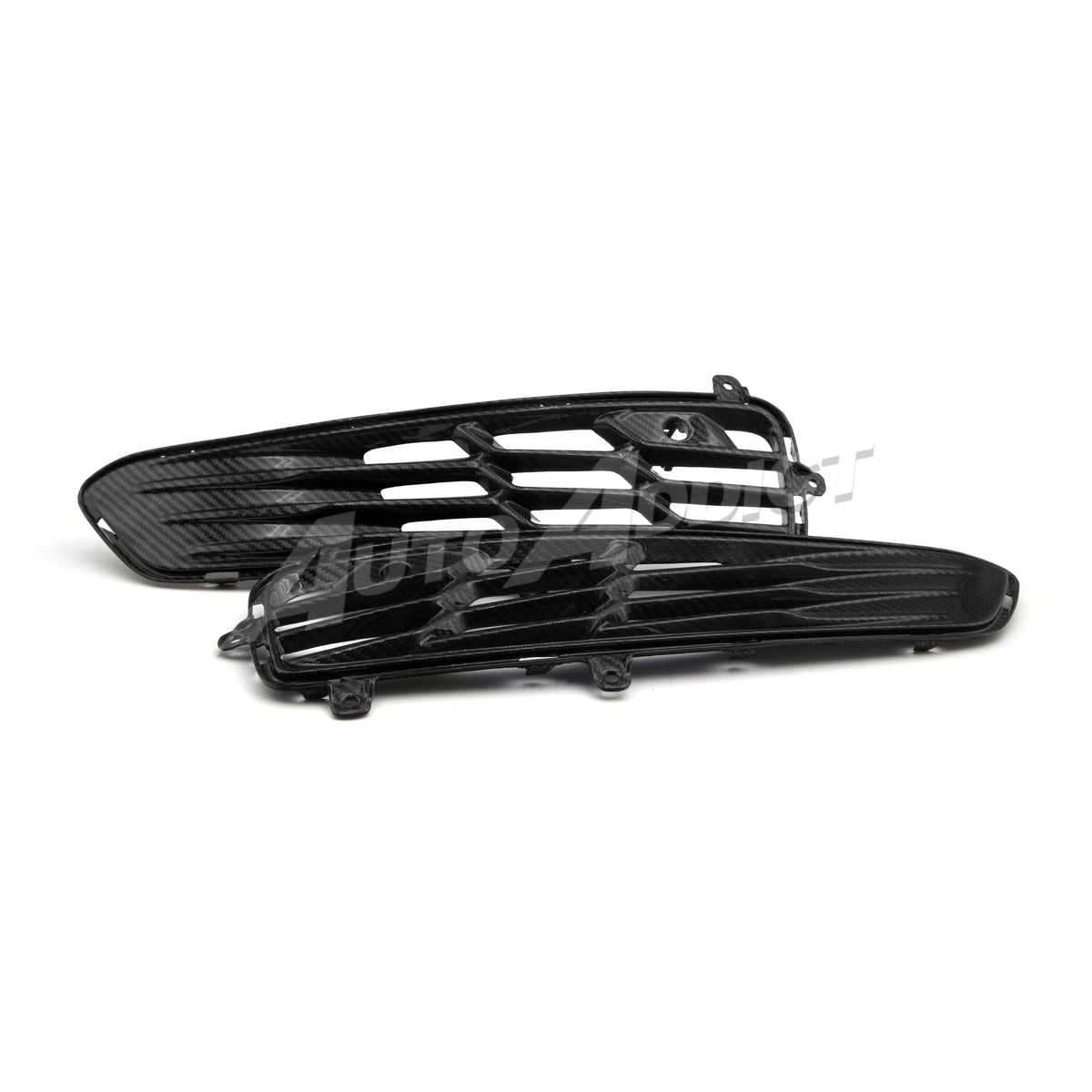Auto Addict USA C8 Z06/E-Ray/Grand Sport/ZR1 Dry Gloss Carbon Fiber Rear Bumper Grille Vent Pair - View 5