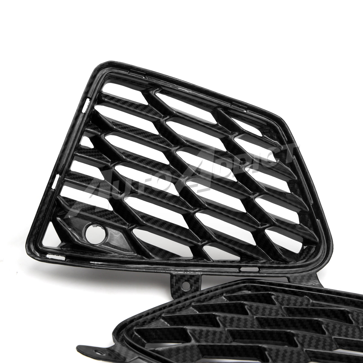 Auto Addict USA C8 Stingray Dry Gloss Carbon Fiber Rear Bumper Grille Vent Pair - View 4