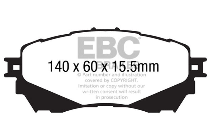 EBC 14+ Mazda 6 2.5 Ultimax2 Front Brake Pads