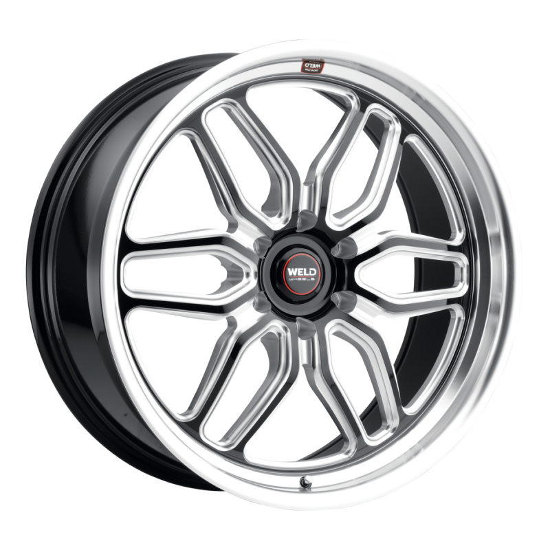Weld Laguna 6 22x9.5 6x139.7 ET25 6.23 BS - Gloss Black Milled - Non-Beadlock
