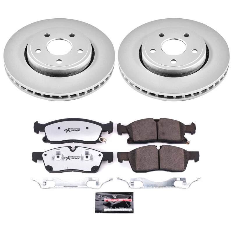 Power Stop 17-20 Jeep Grand Cherokee Front Z36 Coated Truck & Tow Brake Kit