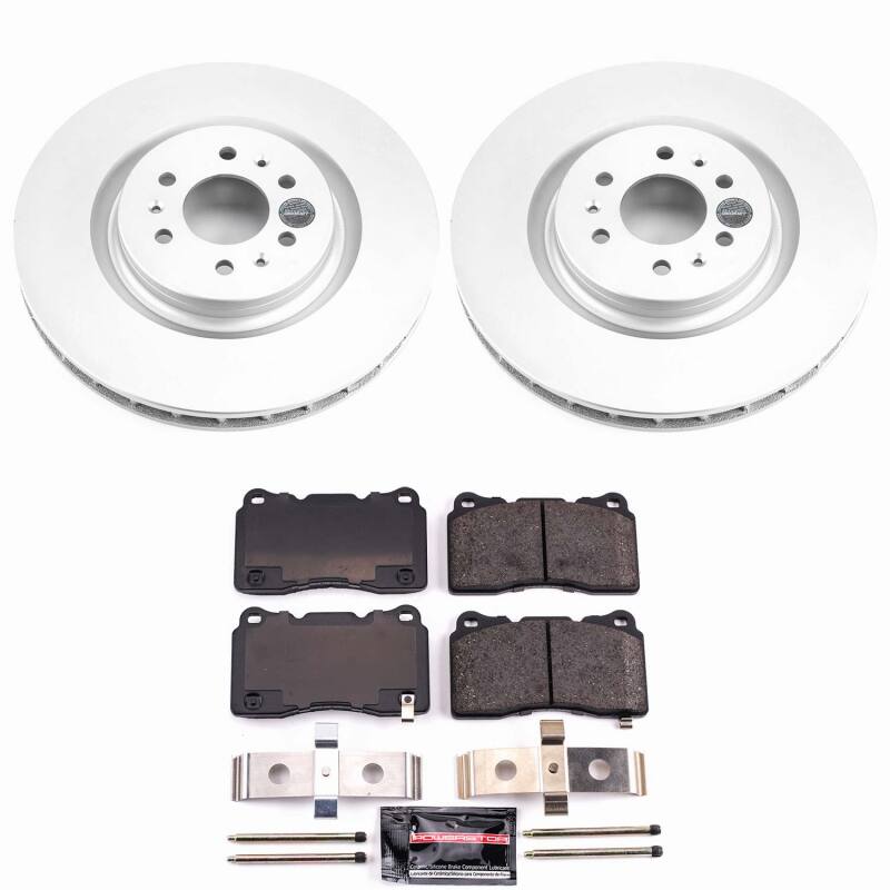 Power Stop 04-07 Cadillac CTS Front Z23 Coated Brake Kit