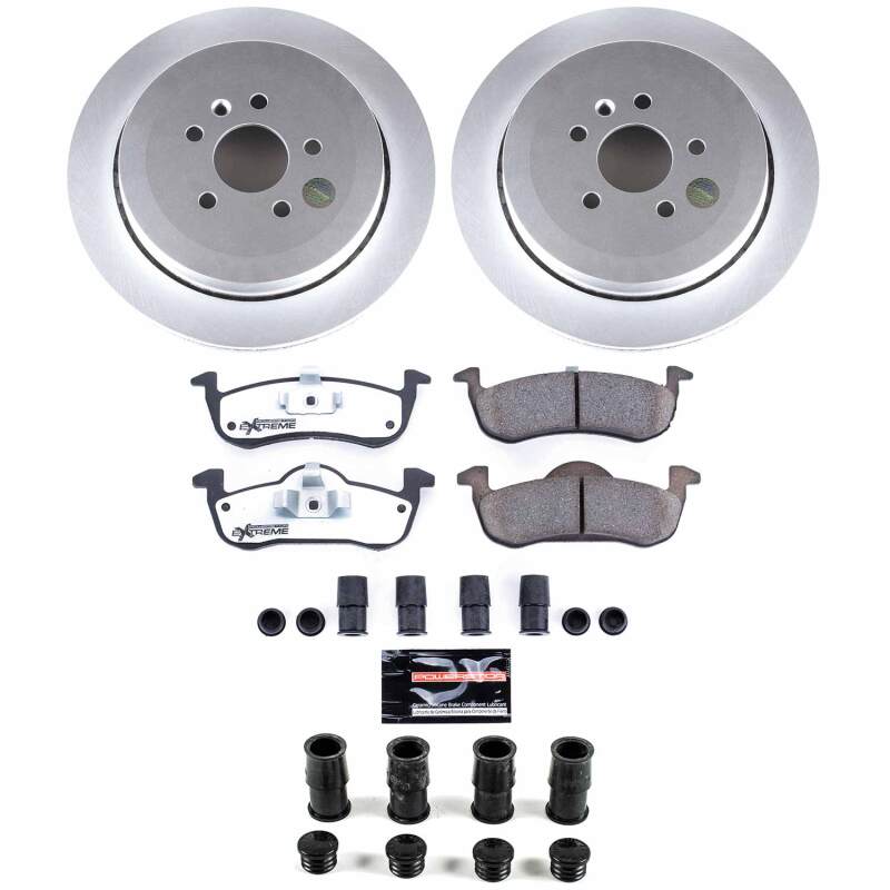 Power Stop 13-19 Lincoln MKT Rear Z36 Coated Truck & Tow Brake Kit