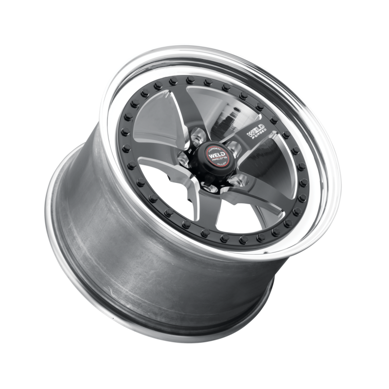 Weld Weldstar 17x8 / 5x4.75 / 5.2 BS / 3.18 HB - Black Center - Polished Shell - Non-BL Wheel