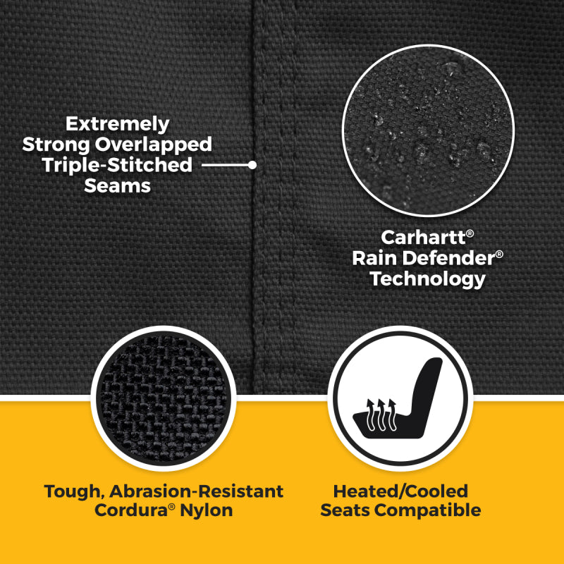 Covercraft 22-24 Ford Bronco Raptor Carhartt Super Dux SeatSaver Frt Row Custom Seat Cover - Black