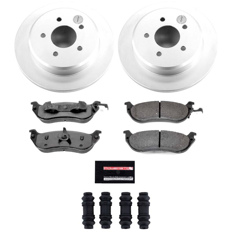 Power Stop 96-02 Ford Crown Victoria Rear Z36 Coated Truck & Tow Brake Kit