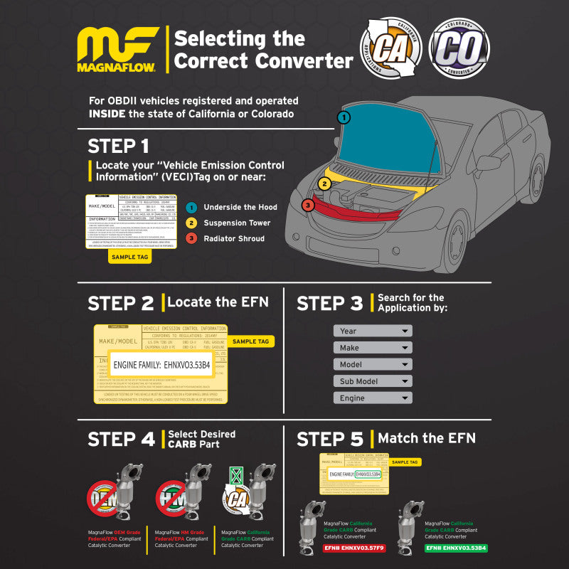 Magnaflow 16-19 Cadillac XTS/14-17 Chevy Impala 3.6L Calif Grade CARB Compliant DF Catalytic Conv