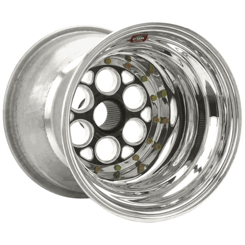 Weld Magnum Sprint 15x15 / 42-Spline / 5 BS - Black Center - Polished Shell - Non-BL Wheel