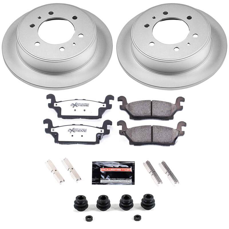 Power Stop 06-10 Hummer H3 Rear Z36 Coated Truck & Tow Brake Kit