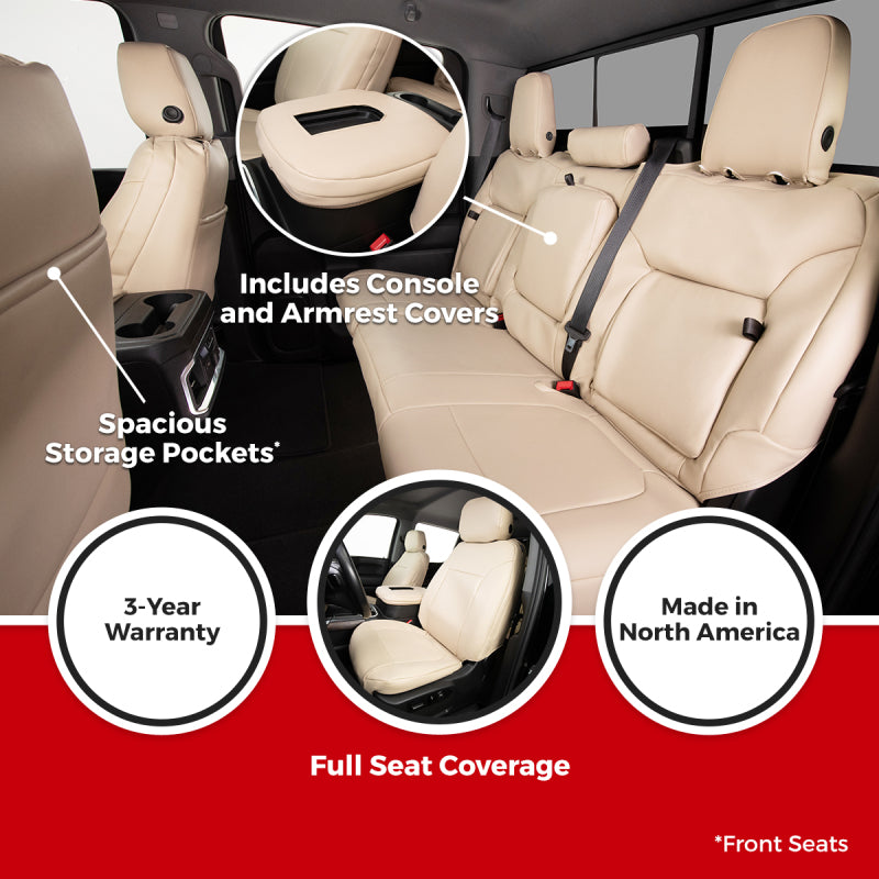 Covercraft 2025 Ford Explorer Letherette Custom Front Row Seat Covers - Black