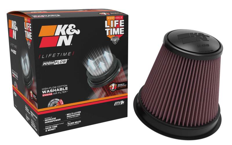 K&N Universal Air Filter 4in Flg 8-1/2in B 5in T 8in H Gen 3
