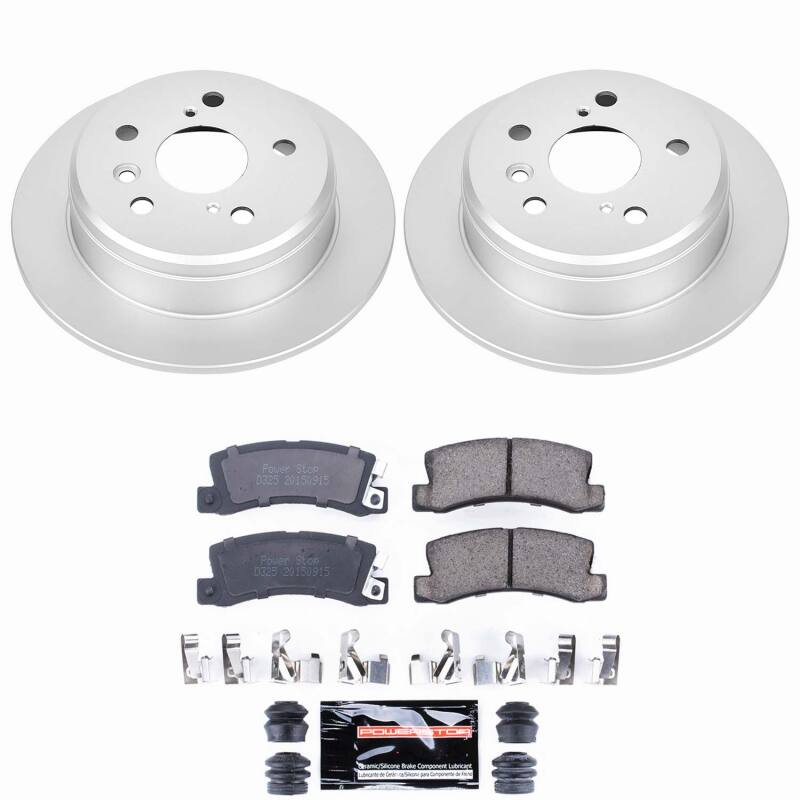 Power Stop 97-99 Lexus ES300 Rear Z23 Coated Brake Kit