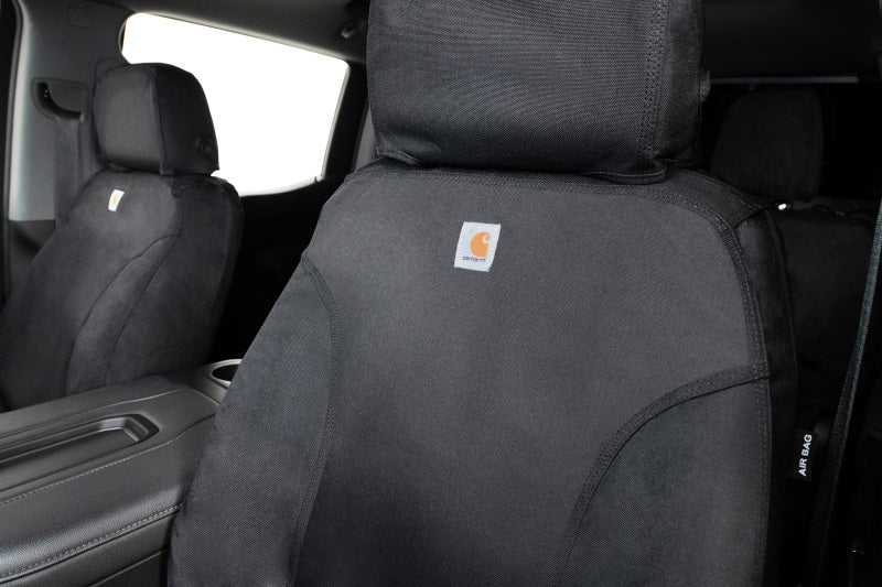 Covercraft 22-24 Ford Bronco Raptor Carhartt Super Dux SeatSaver Frt Row Custom Seat Cover - Black