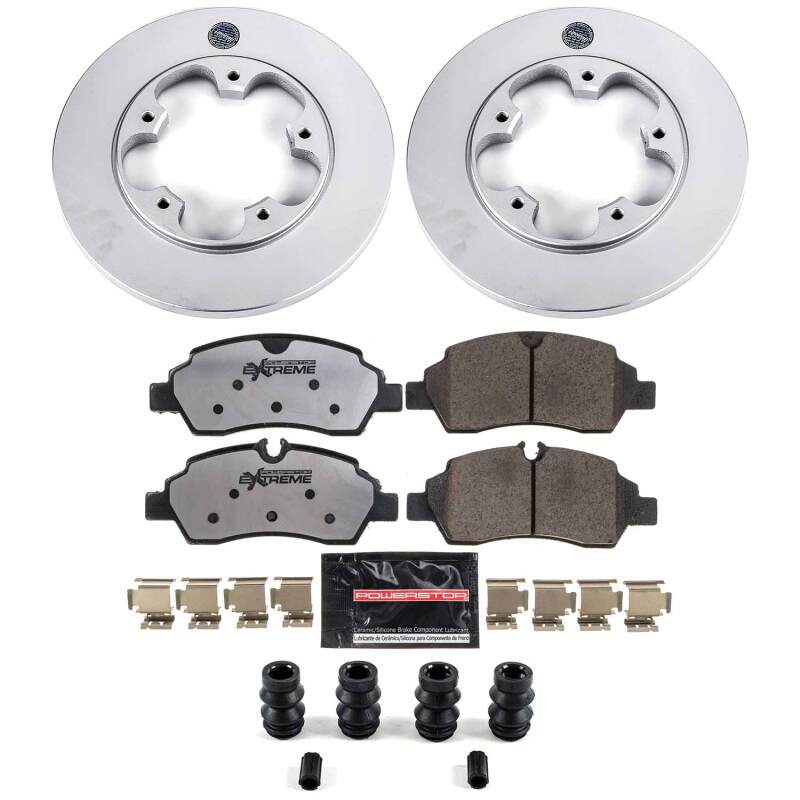 Power Stop 15-19 Ford Transit-150 Rear Z36 Coated Truck & Tow Brake Kit