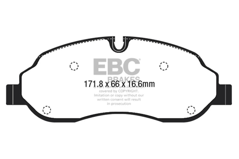 EBC 2015+ Ford Transit 150 SRW Yellowstuff Front Brake Pads
