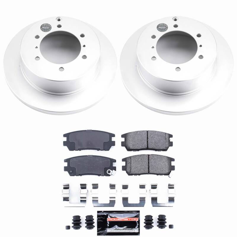 Power Stop 91-00 Mitsubishi Montero Rear Z23 Coated Brake Kit