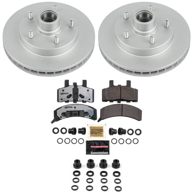 Power Stop 94-99 Dodge Ram 1500 Front Z36 Coated Truck & Tow Brake Kit