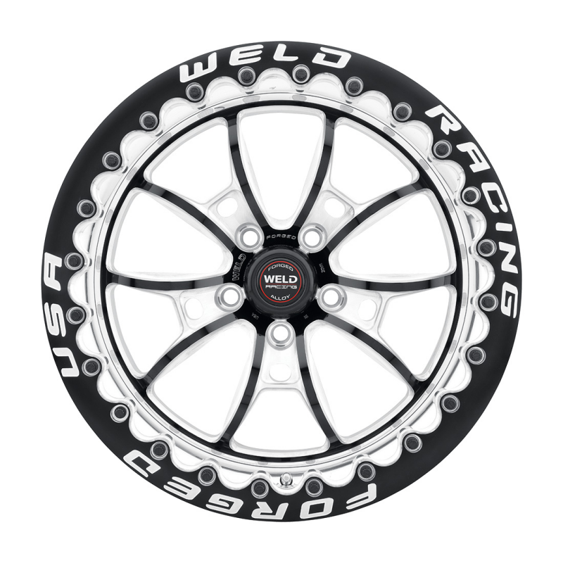 Weld S80 Beadlock 15x10/5x120/7.5 BS/3.18 HB - Black Center - Polished Shell - Black SBL MT Wheel