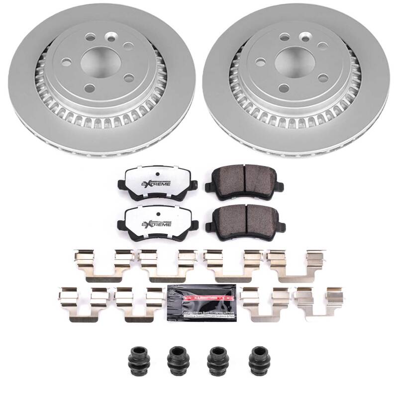 Power Stop 10-17 Volvo XC60 Rear Z36 Coated Truck & Tow Brake Kit
