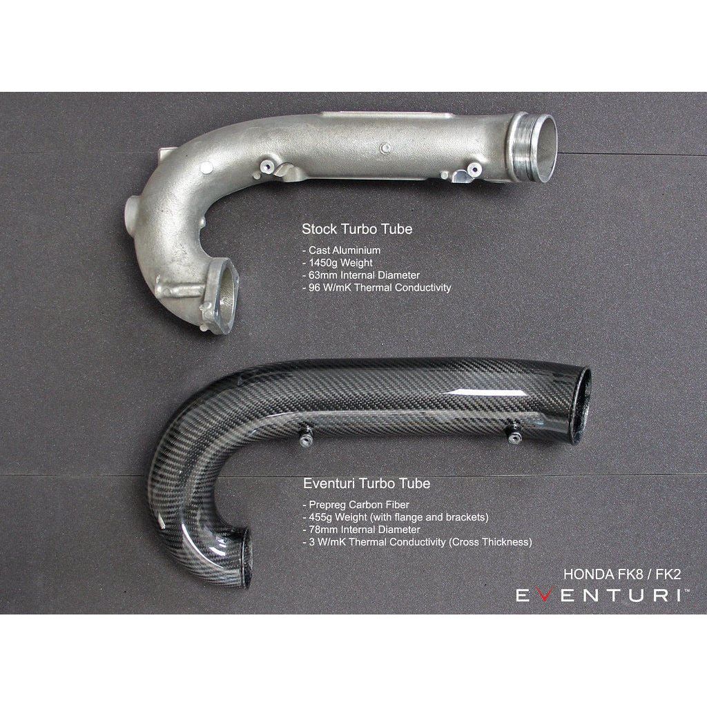 Eventuri Honda FK8 Civic Type R | Black Carbon Charge-Pipe - TAG Motorsports