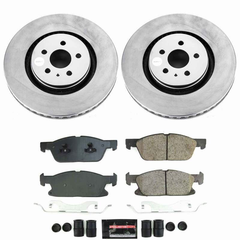 Power Stop 17-19 Ford Fusion Front Z23 Coated Brake Kit
