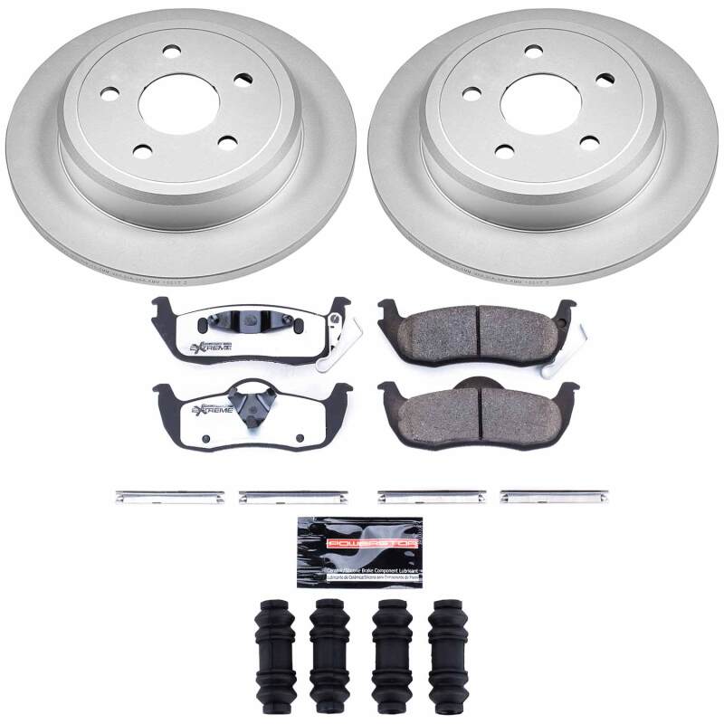 Power Stop 06-10 Jeep Commander Rear Z36 Coated Truck & Tow Brake Kit