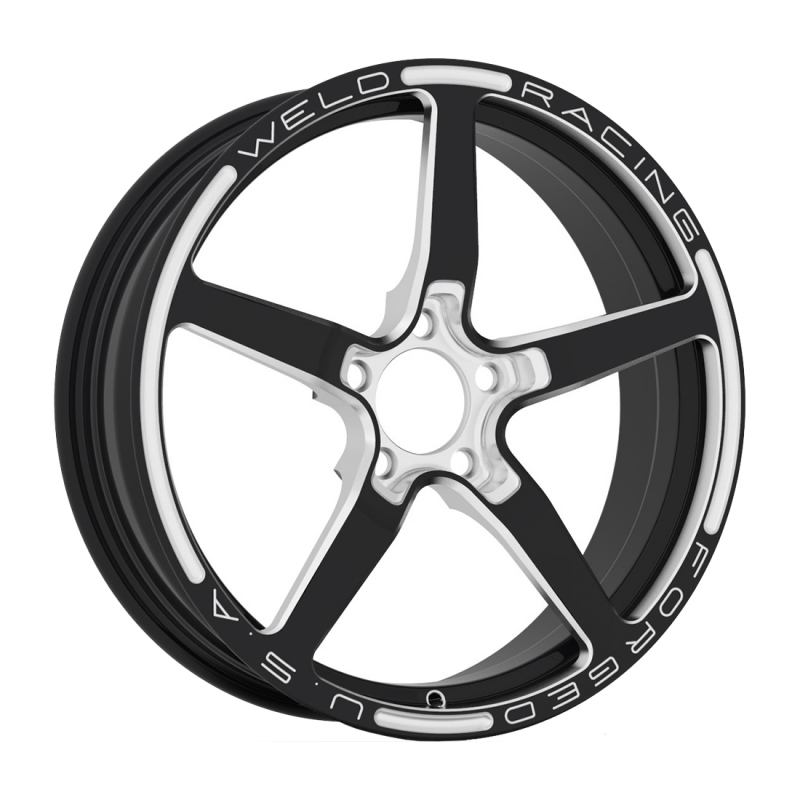 Weld Alumastar Frontrunner 20x5 / 5x4.75 / 2.2 BS / 3.07 HB - Gloss Black Milled - Non-BL Wheel