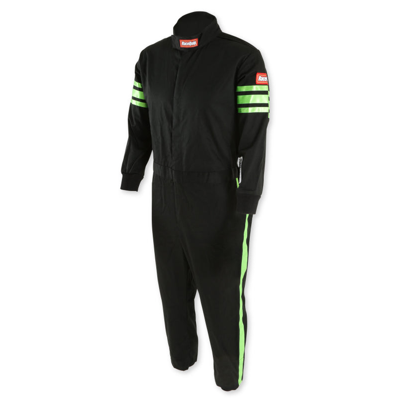 RaceQuip Green Trim SFI-1 JR. Suit - Kids XXS