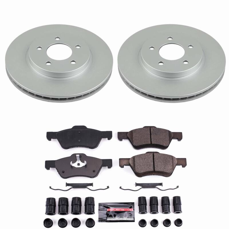Power Stop 10-12 Ford Escape Front Z23 Coated Brake Kit