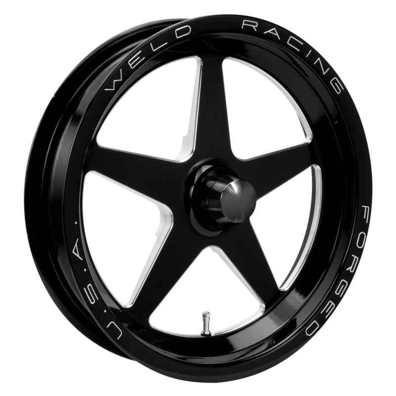 Weld Alumastar Frontrunner 17x3.5 / Anglia Spindle - NB / 0 BS - Gloss Black Milled - Non-BL Wheel