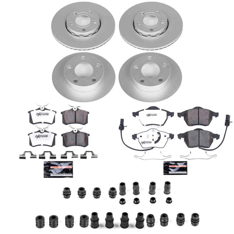 Power Stop 99-05 Volkswagen Passat Front and Rear Z26 Coated Brake Kit