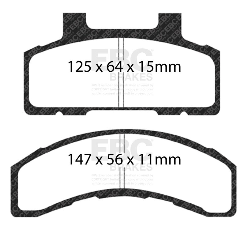 EBC 93-96 Buick Century 2.2 Redstuff Front Brake Pads
