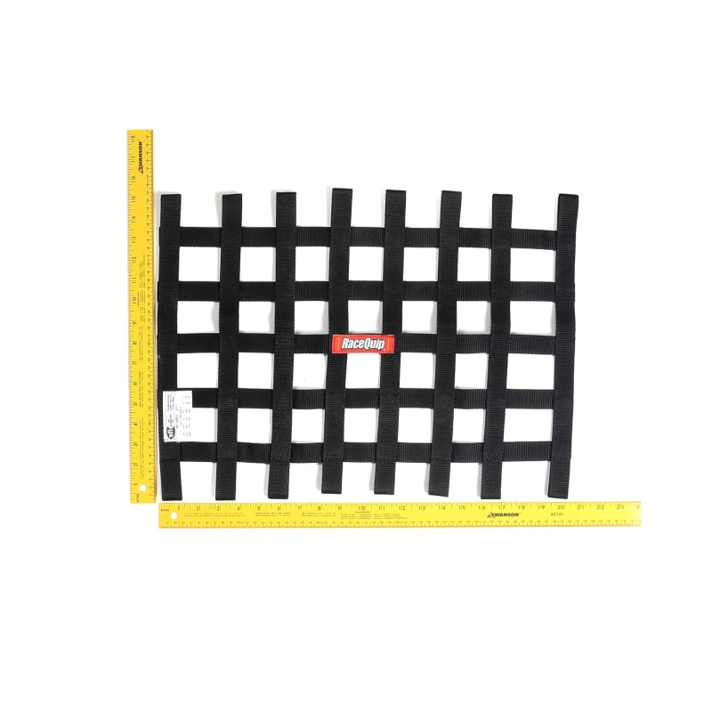 RaceQuip Black 15 X 21 SFI Ribbon Net